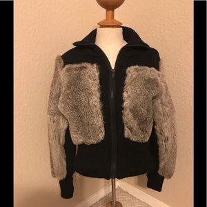 Vintage 100%Wool and rabbit fur jacket